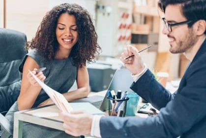 Marketing professionals working to gether
