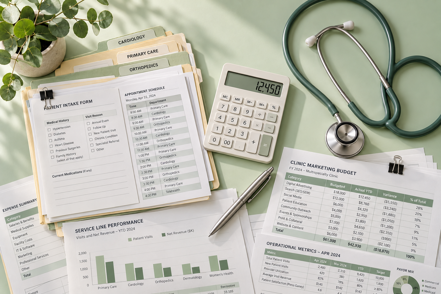 Multispecialty Clinic Budgeting Desk