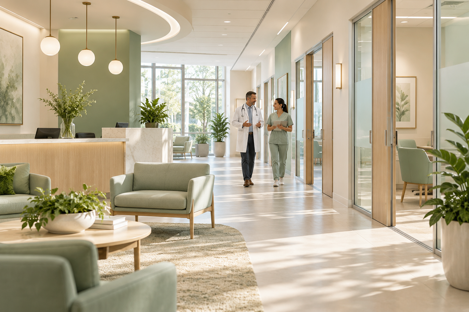 Welcoming Multispecialty Clinic Corridor